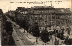 Carte postale ancienne Le Boulevard National près de la Place des Fêtes
                                                                     à Clichy
                                