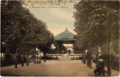 Carte postale ancienne La Place des Fêtes - Le Kiosque de Musique
                                                                     à Clichy
                                