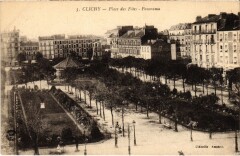 Carte postale ancienne Place des Fêtes - Panorama
                                                                     à Clichy
                                
