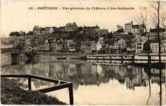 Pontoise vue generale du Chateau et des Remparts à Pontoise