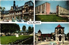 La Mairie - Les cités - Le Parc - L'église à Clichy