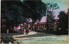 Enghien un coin du Parc de l'Etablissement thermal