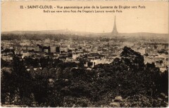 Carte postale ancienne Saint-Cloud Vue Panoramique
                                                                     à Saint-Cloud
                                