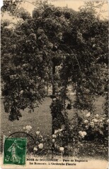 Carte postale ancienne Bois Boulogne - Parc de Bagatelle - La Roseraie - L'Ombrelle Rose
                                                                     à Paris
                                