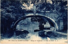 Saint-Cloud Parc - Etang de Villeneuve - Pont de Pierre à Saint-Cloud