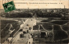 Carte postale ancienne Vue générale de la Porte de Courcelles
                                                                     à Paris 17e
                                