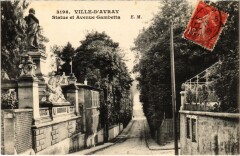 Ville-d'Avray Statue et Avenue Gambetta à Ville-d'Avray