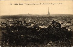 Carte postale ancienne Saint-Cloud Vue Panoramique prise de la Lanterne de Doigene
                                                                     à Saint-Cloud
                                