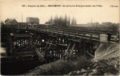 Beaumont Le Pont provisoire sur l'Oise