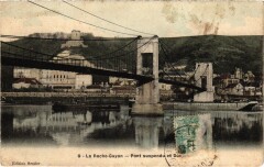 La Roche Guyon Pont suspendu et Donjon à La Roche-Guyon