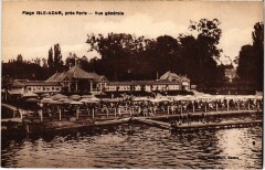 L'Isle Adam La Plage vue generale à L'Isle-Adam