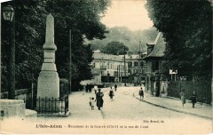 L'Isle Adam Monument de la Guerre et Rue de Conti à L'Isle-Adam