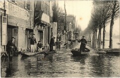 Asnieres Le Quai, inondations de janvier 1910 France