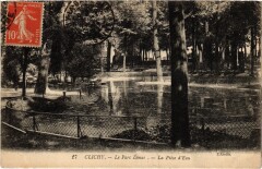 Carte postale ancienne Le Parc Denain - La pièce d'eau
                                                                     à Clichy
                                