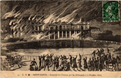 Saint-Cloud Incendie du Chateau par les Allemands France à Saint-Cloud