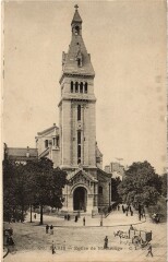 Carte postale ancienne Eglise de Montrouge
                                                                     à Paris 14e
                                