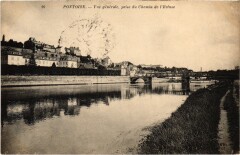 Pontoise Vue Generale, prise du Chemin de l'Ecluse France à Pontoise