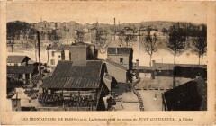Carte postale ancienne La Seine envahit les usines du Pneu Continental
                                                                     à Clichy
                                