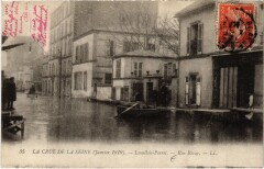 Levallois-Perret Rue Rivay, Crue de la Seine France à Levallois-Perret