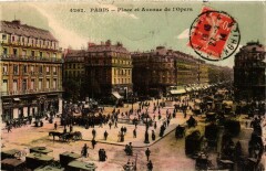 Paris 9e - Place et avenue de l'Opera à Paris 9e