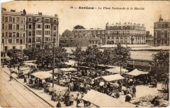 Asnieres La Place Nationale et le Marche France