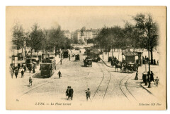 Rhône Lyon La Place Carnot animé