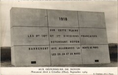 Au défense de Noyon Monument a Crisolles à Crisolles