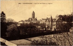Champagne Vue sur les Villas et l'Eglise France