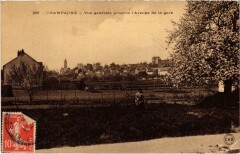 Champagne Vue Generale prise de l'Avenue de la gare France