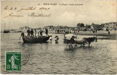 Berck-Plage La plage a maree montante à Berck