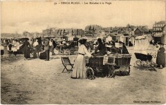 Berck-Plage Les malades sur la Plage à Berck
