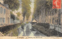 Beauvais - Le Therain - Rue Saint Louis - cpa toilée à Beauvais