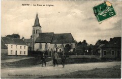 Renty Place et Eglise à Renty