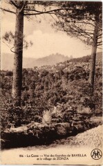 Zonza Vue des Fourches de Bavella et le Village de Zonza