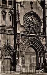 Pontoise Le portail et la rosace de l'Eglise France à Pontoise