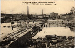 Inondation 1910 Issy-les-Moulineaux Jardins de Maraichiers à Issy-les-Moulineaux