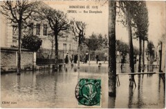 Inondation 1910 Corbeil Rue Champlouis