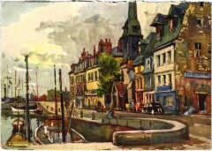 Honfleur Le quai St.Etienne France à Honfleur