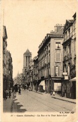 Caen La Rue et la Tour Saint-Jean France