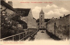 Villiers-sur-Morin Le Ru et l'Eglise à Villiers-sur-Morin
