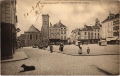 La Ferte-Sous-Jouarre Place de l'Hotel de Ville - L'Eglise à Jouarre