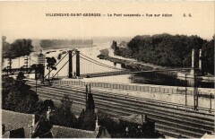 Villeneuve Saint-Georges Le Pont suspendu vue sur Ablon à Villeneuve-Saint-Georges