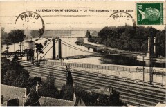 Villeneuve Saint-Georges Le Pont suspendu vue sur Ablon à Villeneuve-Saint-Georges