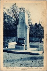 Tenay Monument commemoratif aux Morts France à Tenay