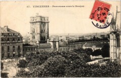 Vincennes panorama vers le Donjon à Vincennes