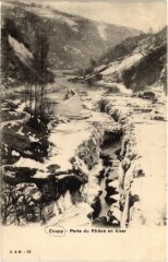 Coupy Perte du Rhone en hiver France
