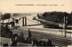 Villeneuve Saint-Georges Le Pont suspendu vue sur Ablon à Villeneuve-Saint-Georges