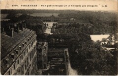 Vincennes vue panoramique de la Caserne des Dragons à Vincennes