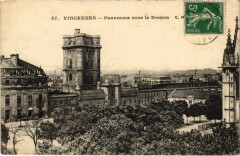 Vincennes panorama vers le Donjon à Vincennes