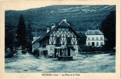 Peyrieu La Place et la Poste France à Peyrieu